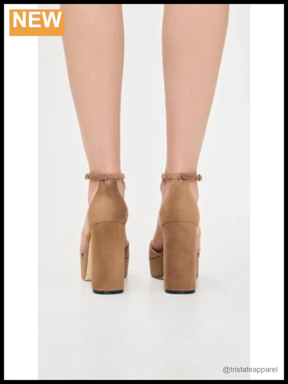 Suede Platform Sandals Ankle Strap Block Heel Peep Toe Dressy